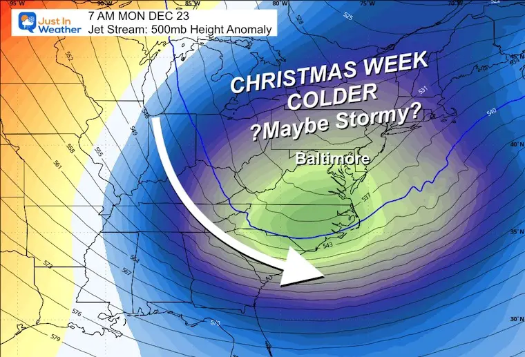 December 12 weather jet stream cold Christmas Week