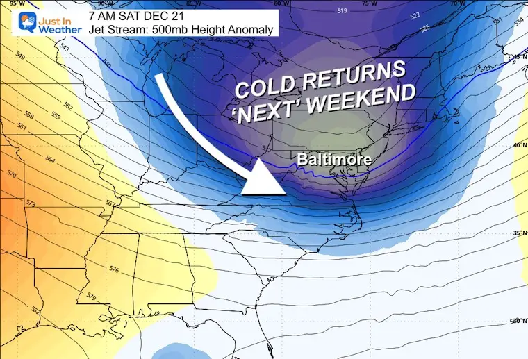 December 12 weather jet stream cold next weekend