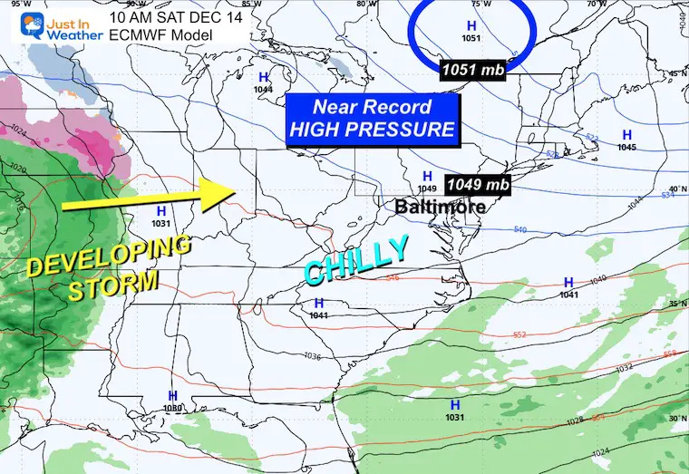 December 13th weather Saturday morning