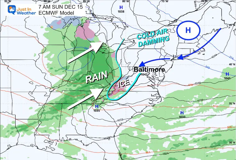 December 14 weather ice storm Sunday morning