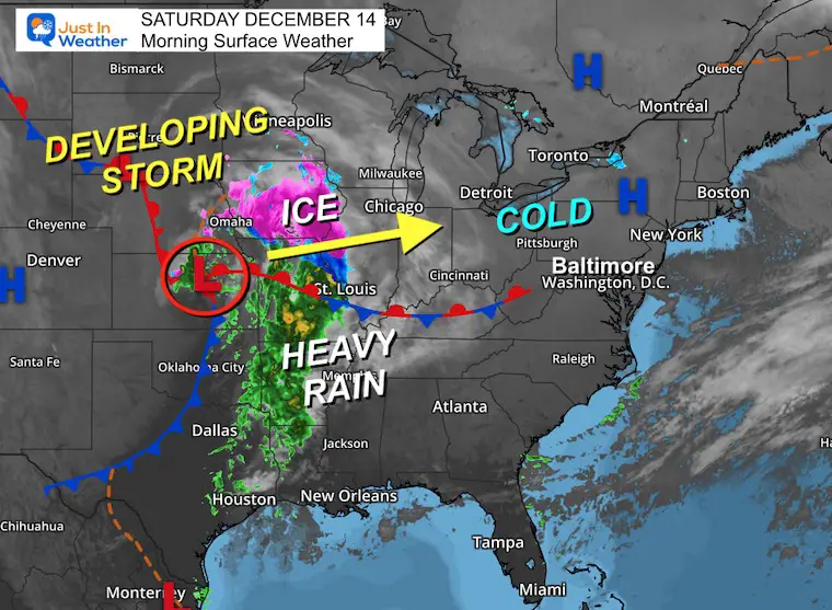 December 14 weather storm Saturday morning