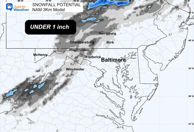 December 14 weather forecast snow Sunday