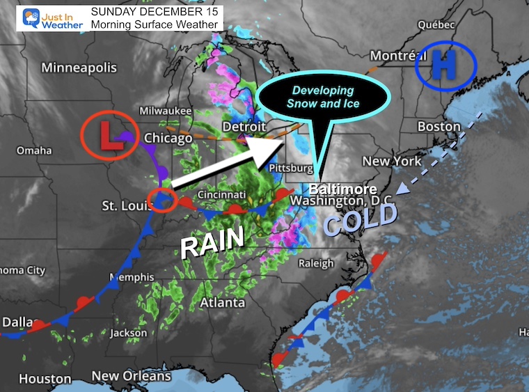 December 15 weather Sunday morning storm map