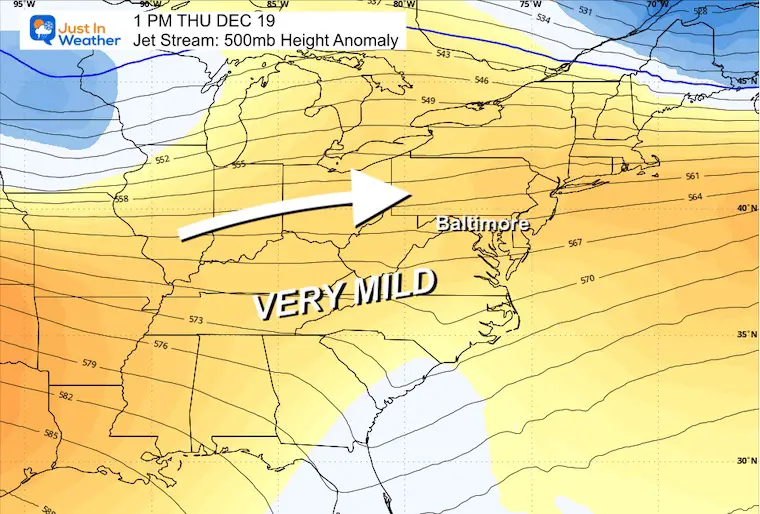 December 16 weather jet stream forecast Thursday