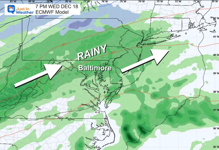 December 16 weather rain Wednesday