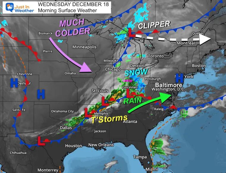 December 18 weather Wednesday morning storm