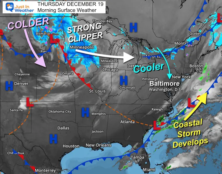 December 19 weather Thursday morning storm cold snow