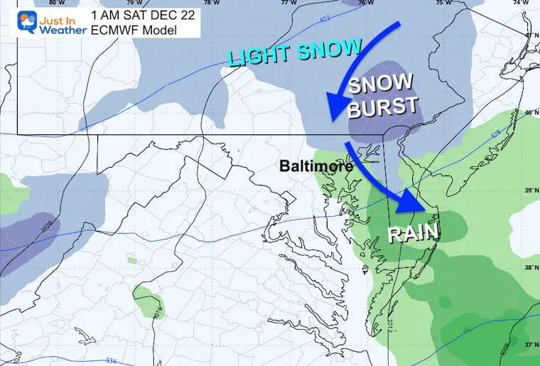 December 19 weather forecast storm snow Friday night