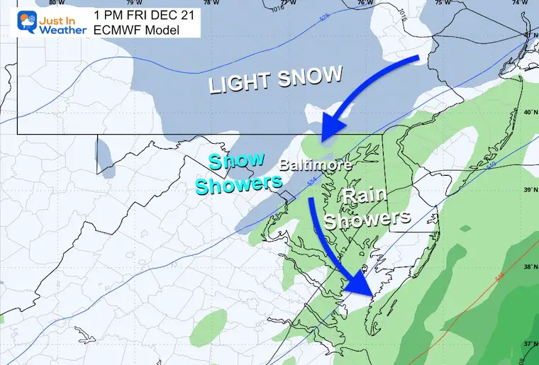 December 19 weather forecast storm snow Friday afternoon