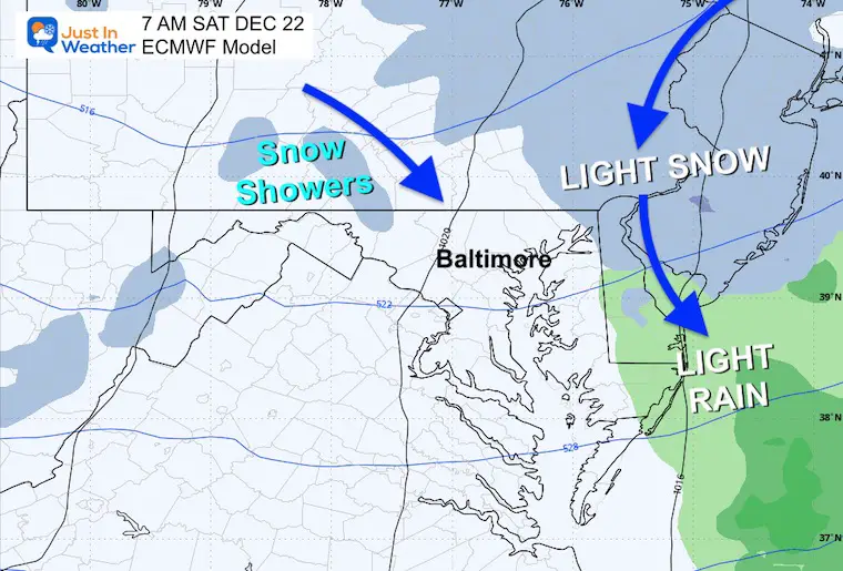 December 19 weather forecast storm snow Saturday morning