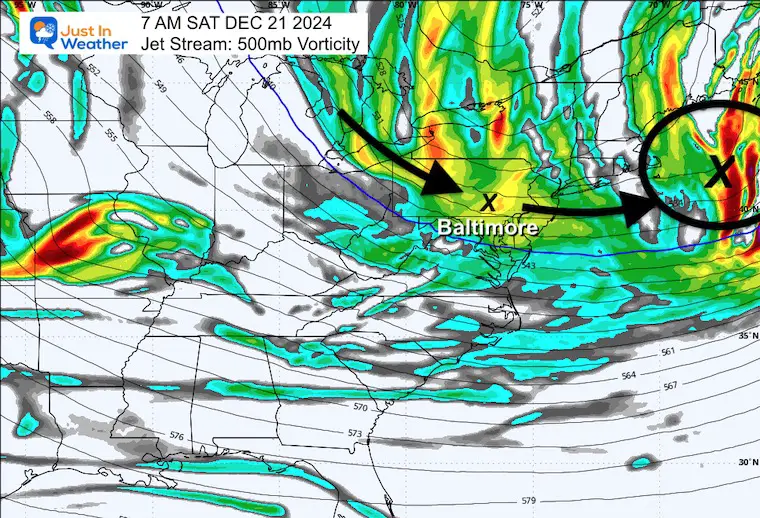 December 20 weather jet stream storm Saturday morning