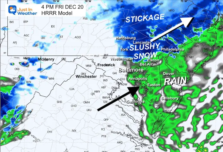 December 20 weather snow forecast Friday afternoon