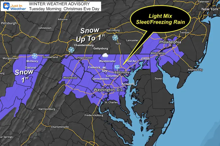 December 23 Winter Weather Advisory Christmas Eve