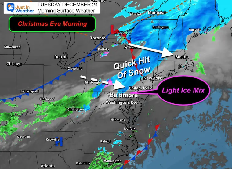 December 24 weather Christmas Eve Morning