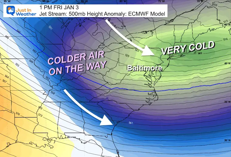 December 28 weather jet stream forecast cold January