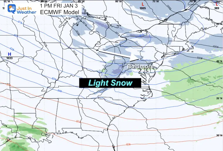 December 29 weather forecast snow Friday