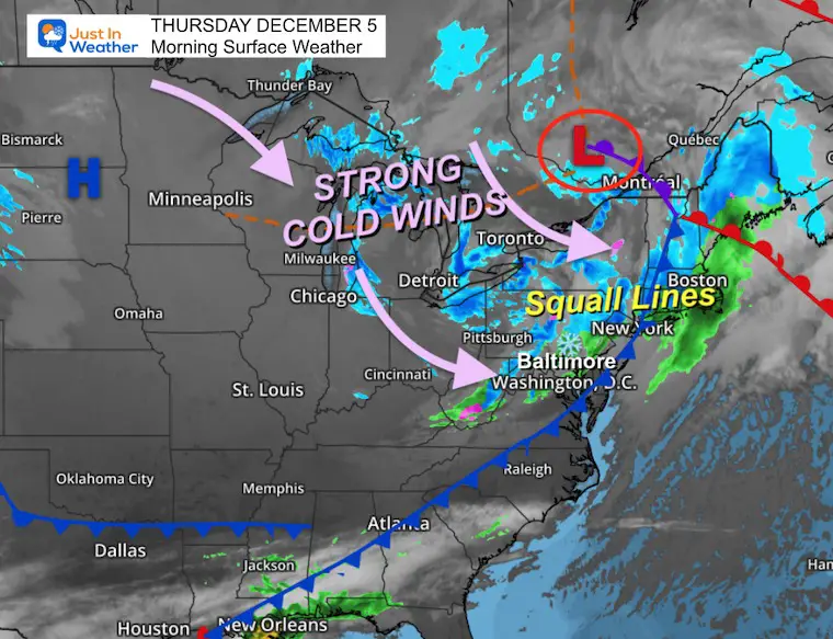 December 5 weather storm Thursday morning