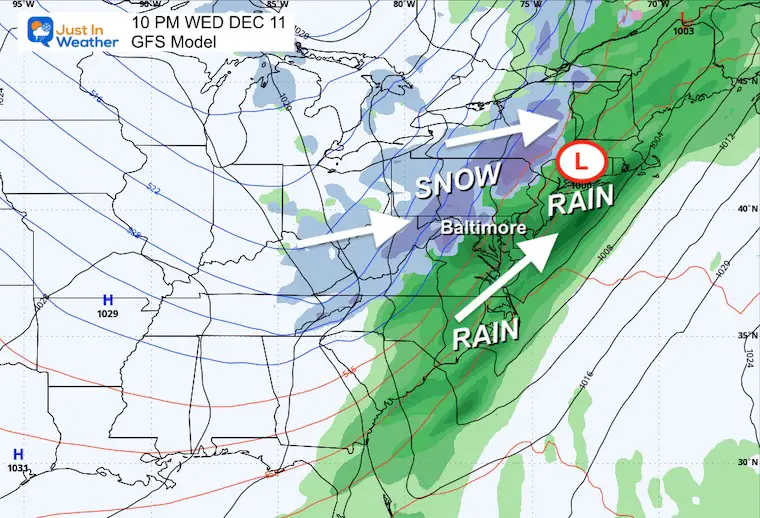 December 6th Weather Storm Forecast Rain Snow Wednesday Night