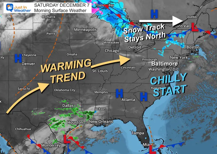 December 8 weather Saturday morning