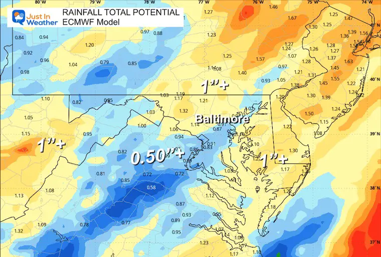 December 8 weather rain forecast ECMWF