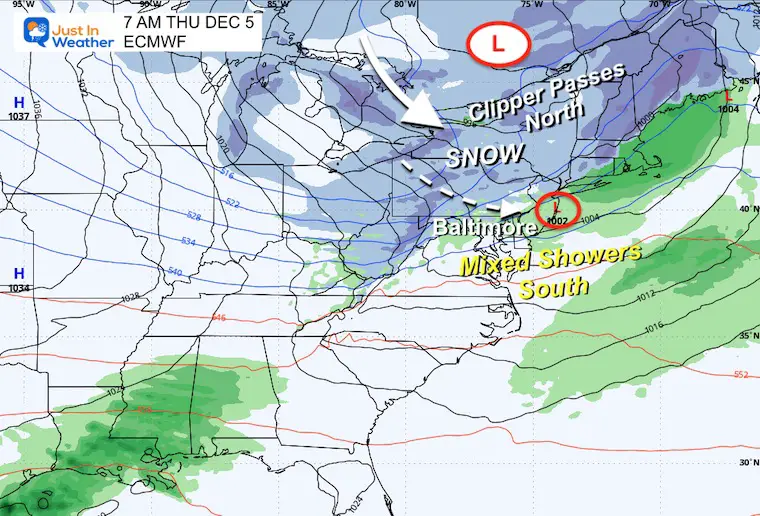 December 2 weather snow Thursday