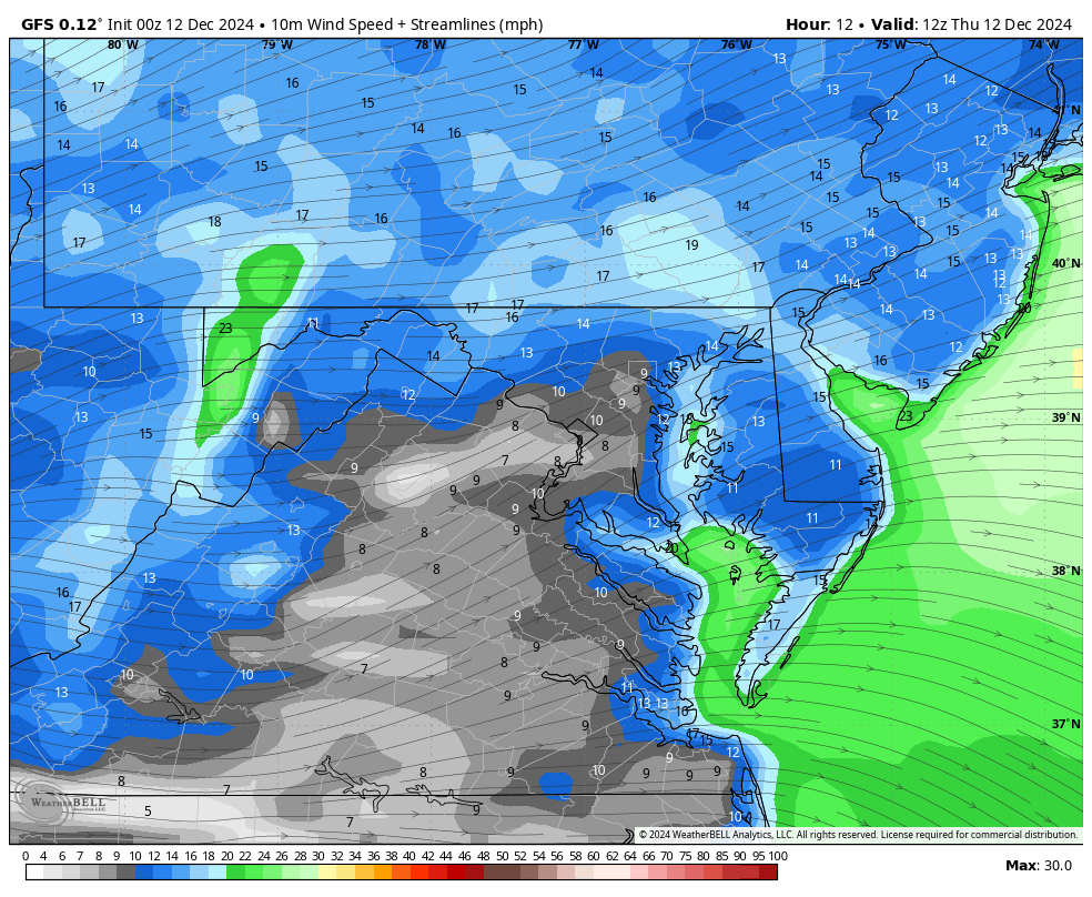 December 12 weather wind forecast