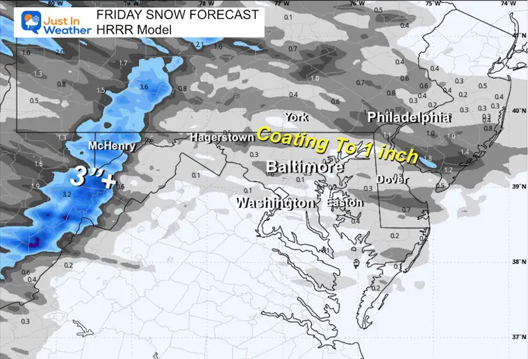 Januar 3 winter snow forecast Friday