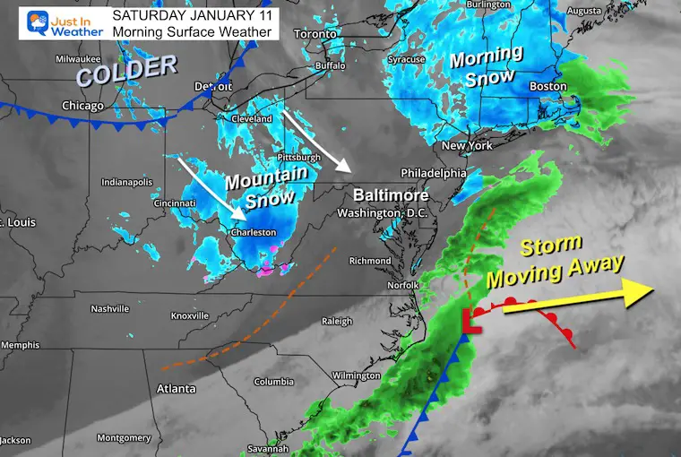 January 11 weather snow storm Saturday morning