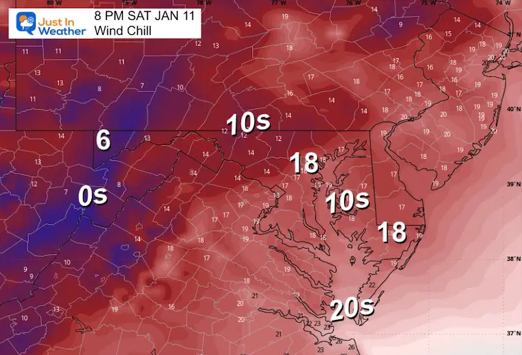 Jan 11 weather wind chill Saturday Ravens Game