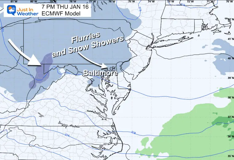 January 14 weather snow Thursday