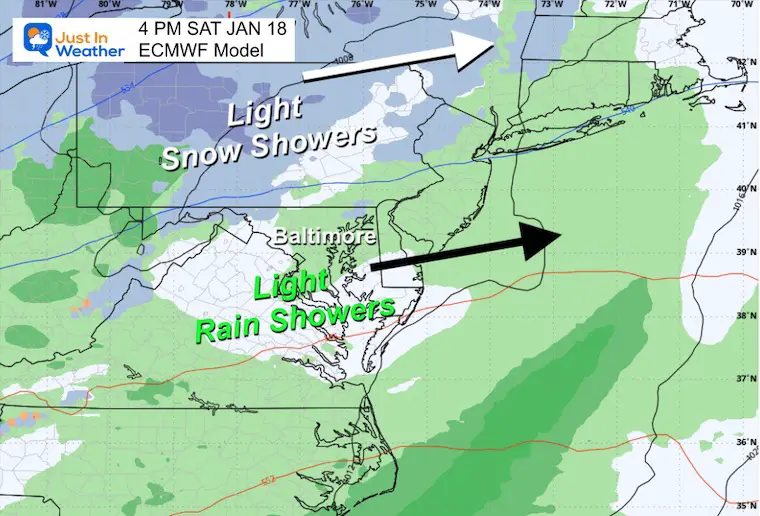 January 15 weather rain Saturday