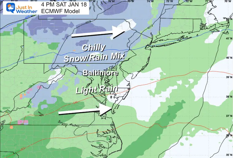 January 15 weather weekend rain Saturday