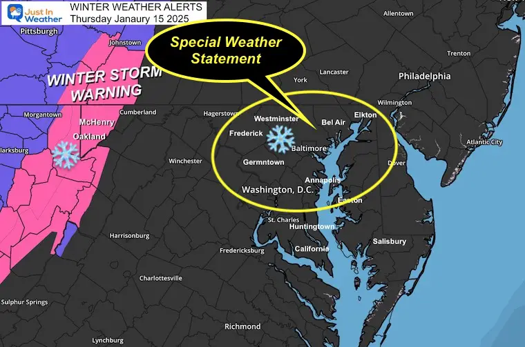 January 16 Winter Storm Warning Snow Statement