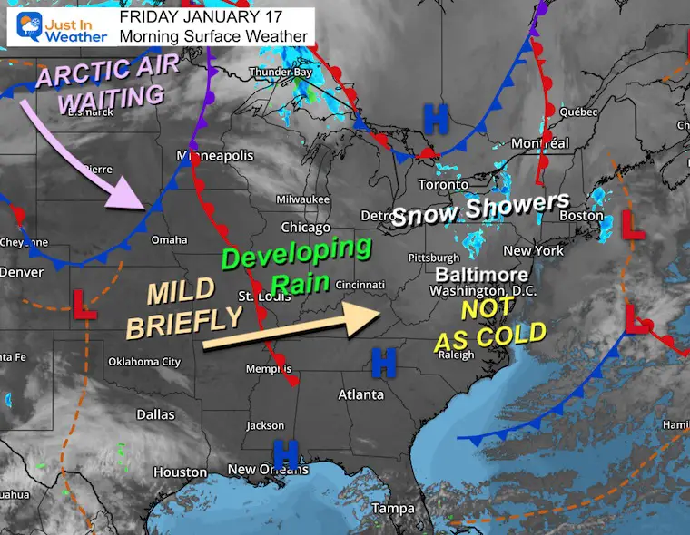 January 17 weather Friday morning