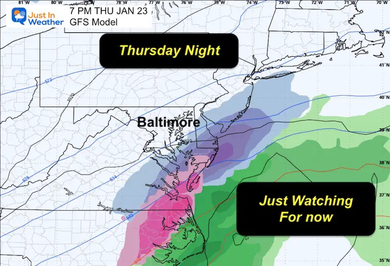 January 19 weather snow Thursday