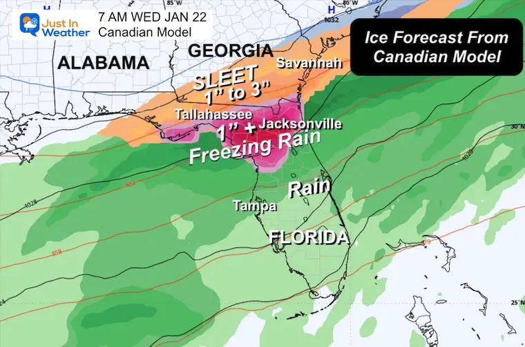 January 20 sleet freezing rain ice Florida