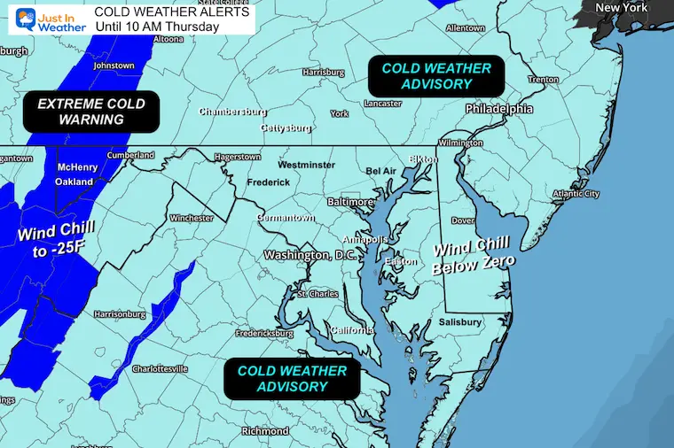 January 21 Cold Weather Alerts