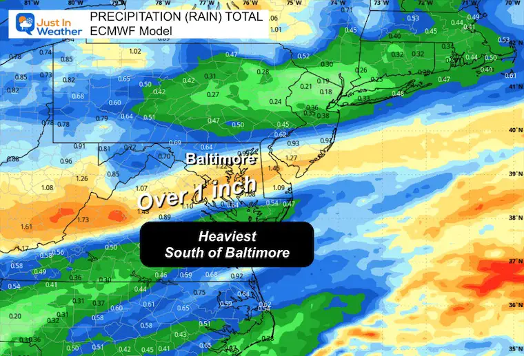 January 28 weather rain forecast ECMWF