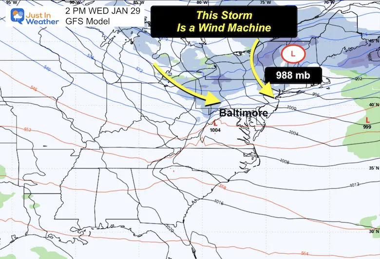 January 28 weather storm Wednesday afternoon