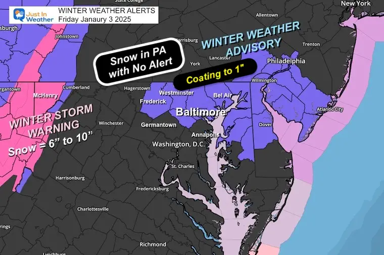 Winter Weather Advisory Friday January 3