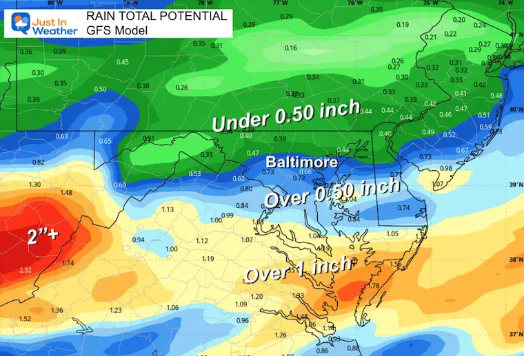 January 30 weather rain total GFS