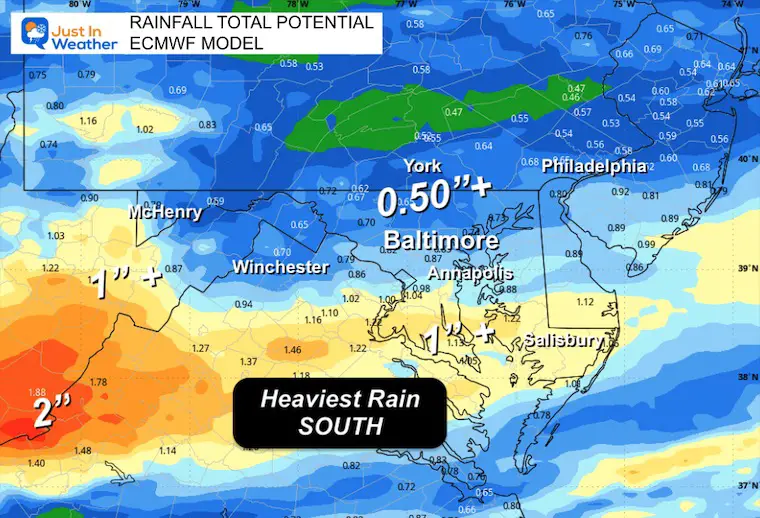 January 30 weather rainfall forecast ECMWF