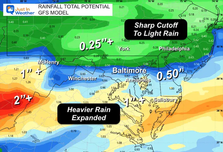 January 30 weather rainfall forecast GFS