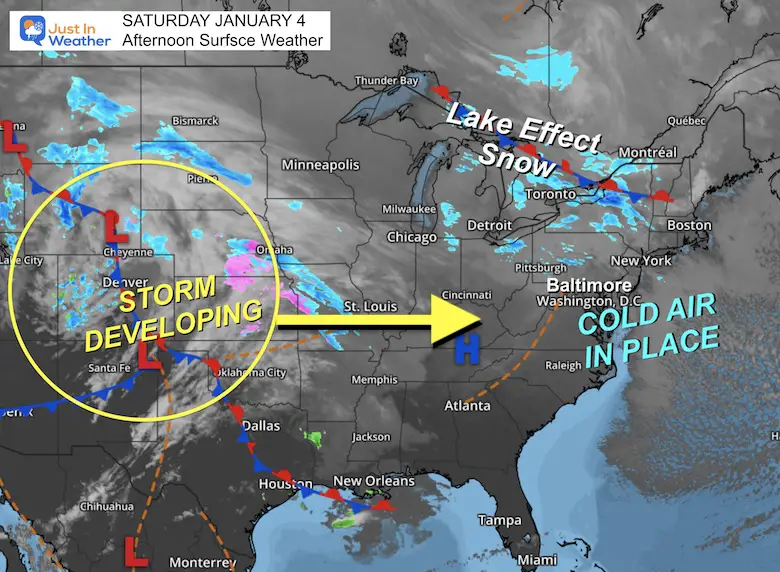 January 4 weather storm Saturday afternoon