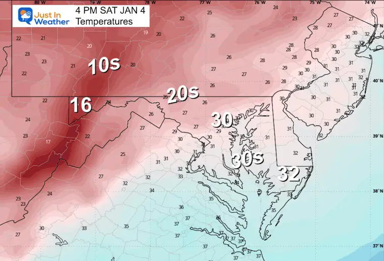 January 4 weather forecast Temperatures Saturday Ravens Game