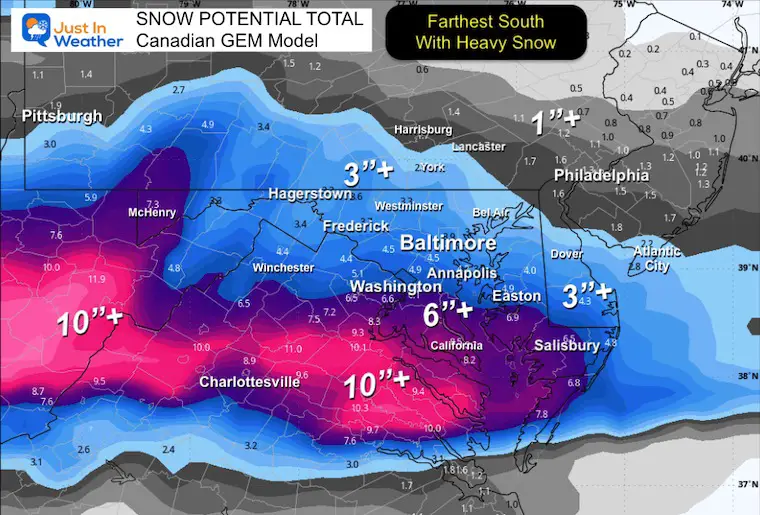 January 5 weather snow forecast Canadian