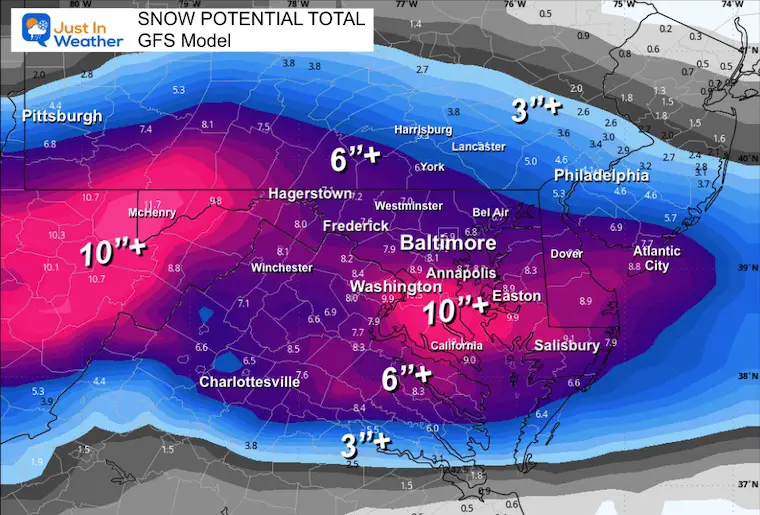 January 5 weather snow forecast GFS