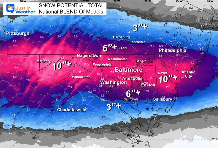 January 5 weather snow forecast National Blend of Models