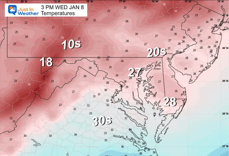 January 7 weather wind chill Wednesday morning