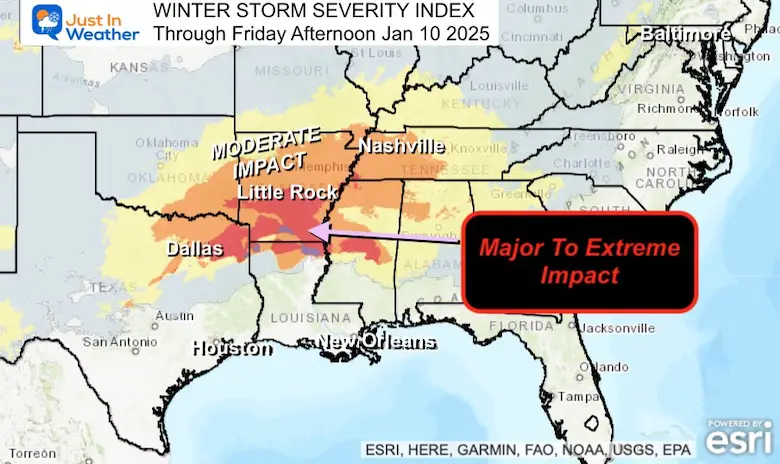 January 7 Winter Storm Severity Index